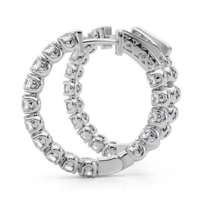 Classic Inside Out U-Prong Diamond Hoop Earrings (2 3/4 ct. tw.)